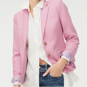 J. Crew Factory Herringbone wool-blend schoolboy blazer